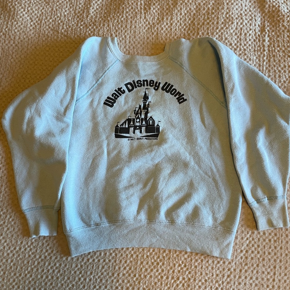 Vintage 1970s Walt Disney World Productions Sweatshirt – Light Blue, Youth Large